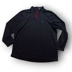 Spyder Black Sweatshirt with Red Accent